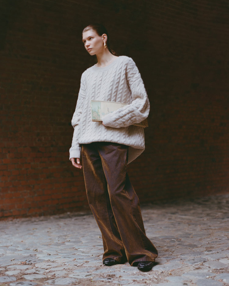 Velour effect jeans (Chocolate liqueur), brown