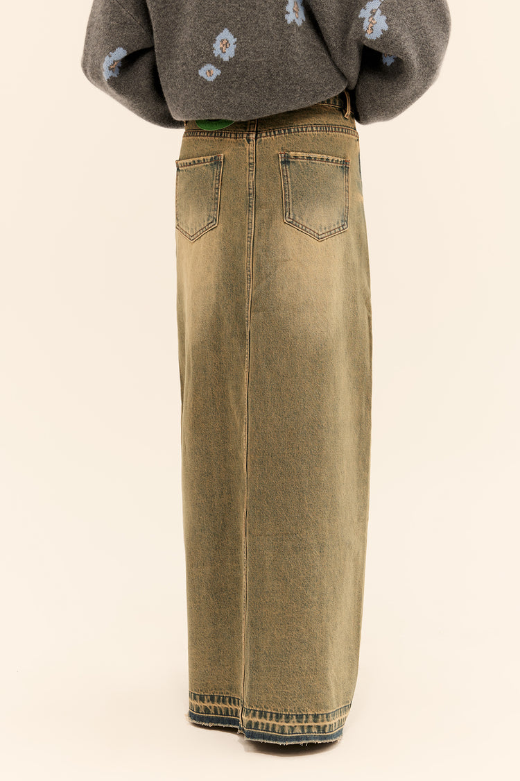 (The Perfect Match) maxi denim skirt, vintage