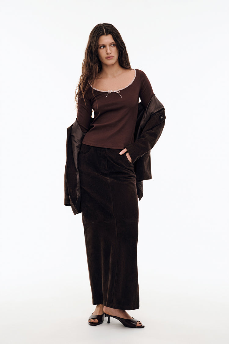 Longsleeve (Girlie), brown