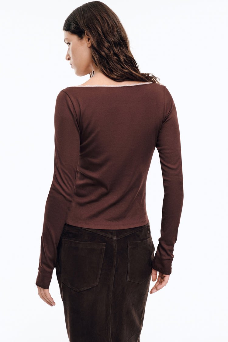 Longsleeve (Girlie), brown