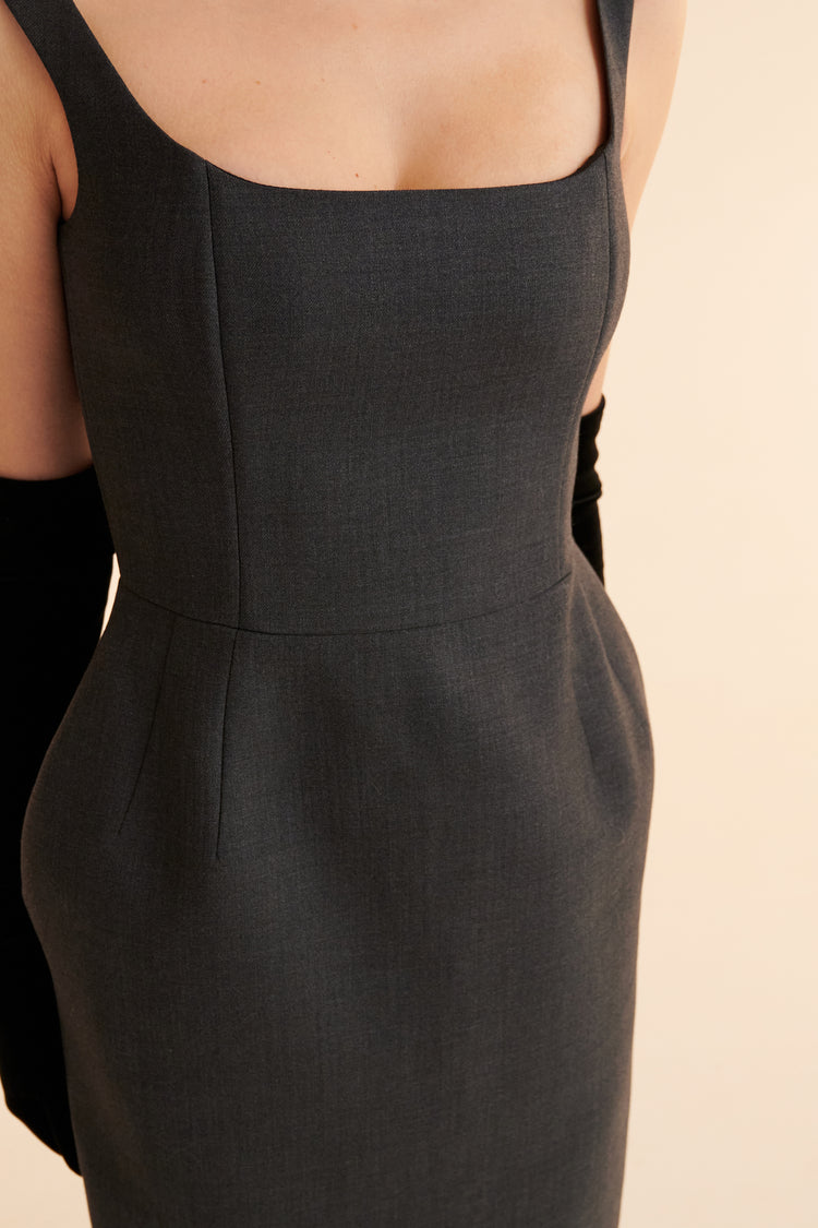 Corset dress (Busy mode On), graphite