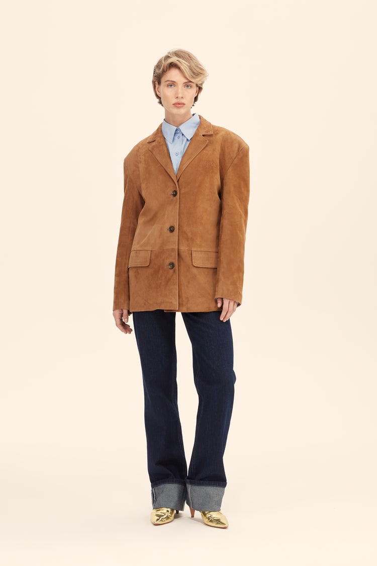 Suede blazers ((Rodeo Drive)), camel