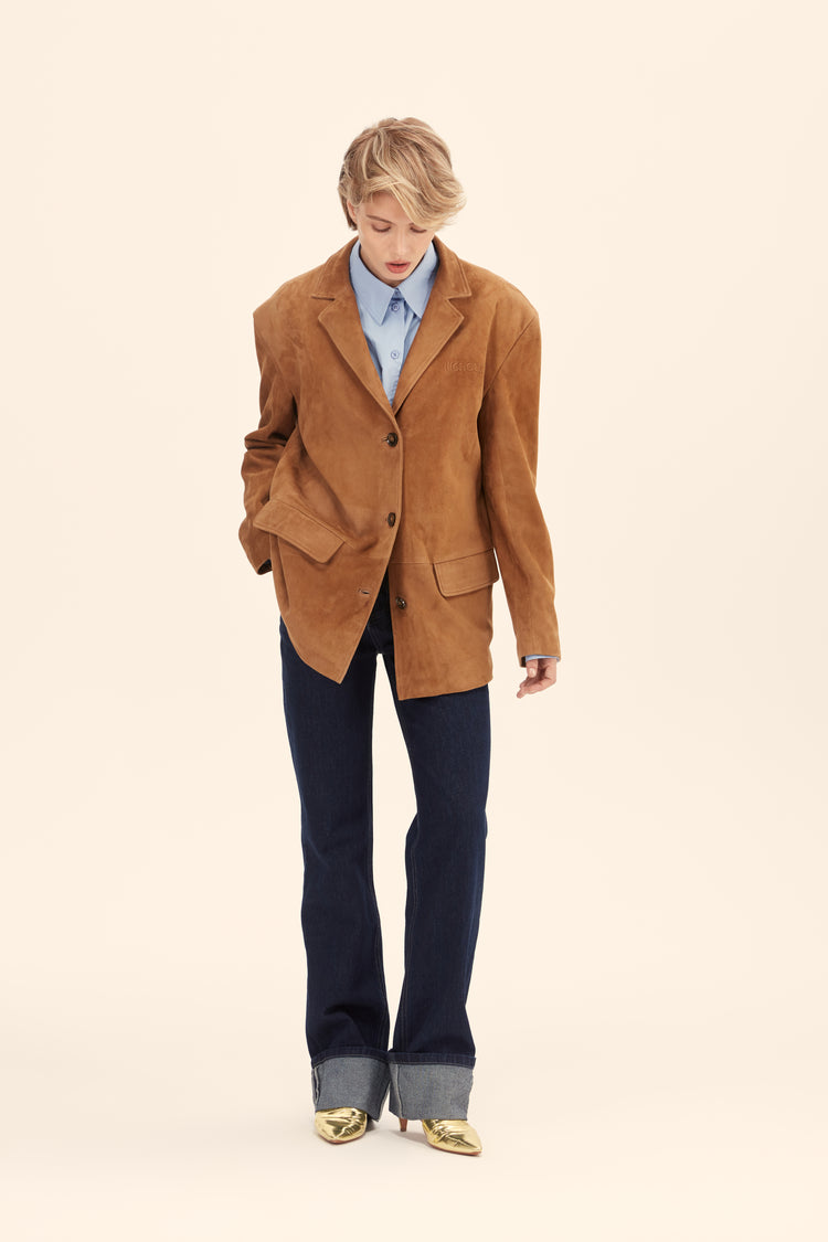 Suede blazers ((Rodeo Drive)), camel