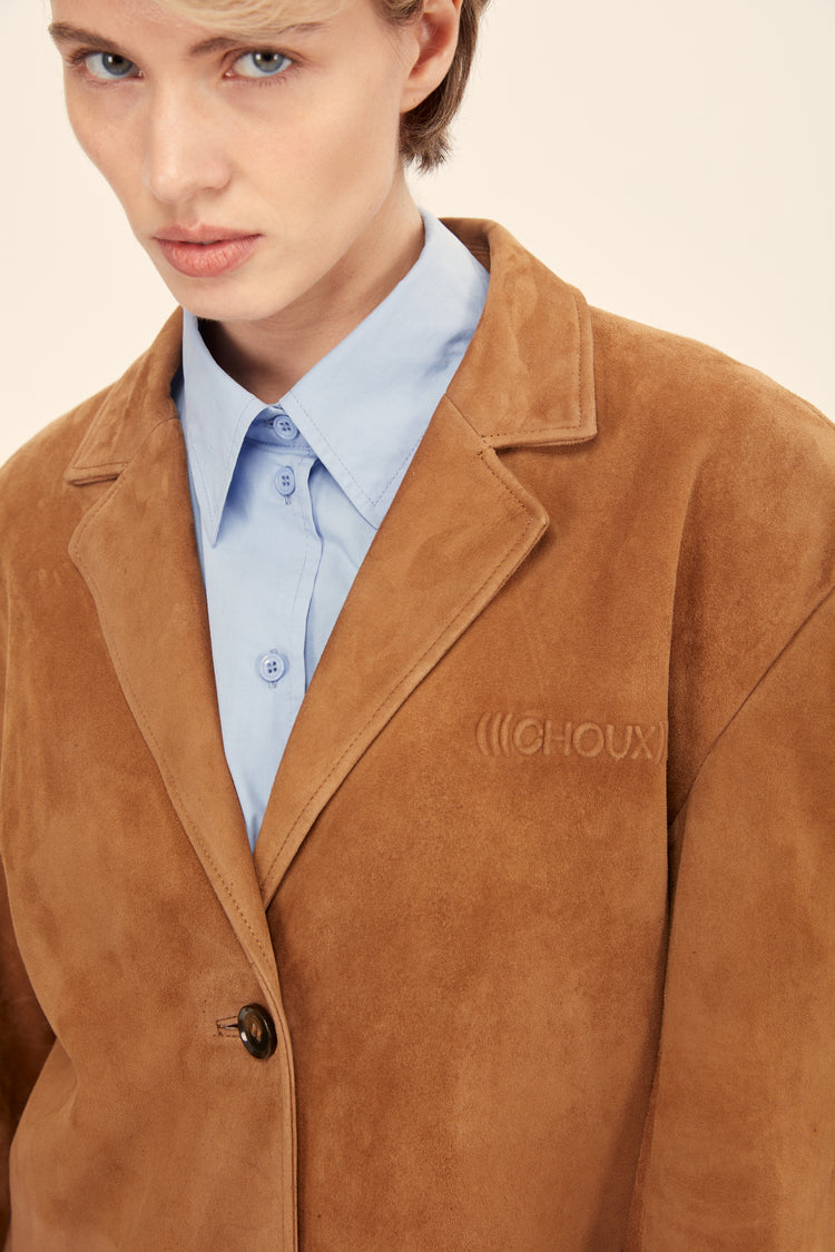 Suede blazers ((Rodeo Drive)), camel