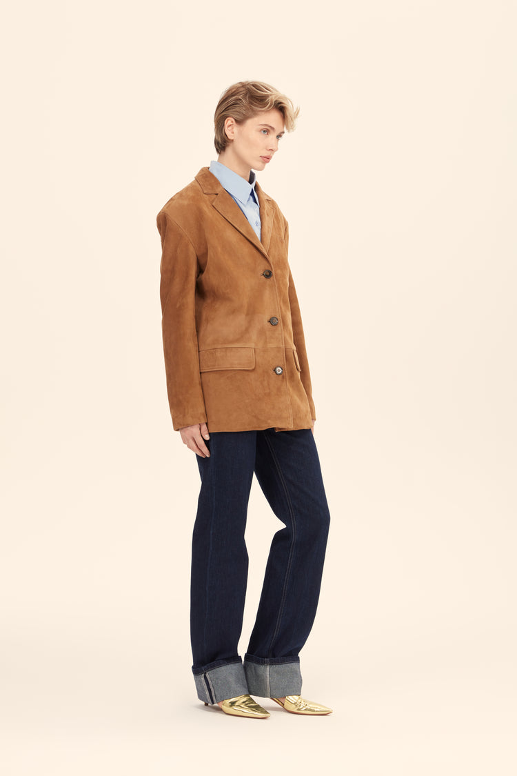 Suede blazers ((Rodeo Drive)), camel