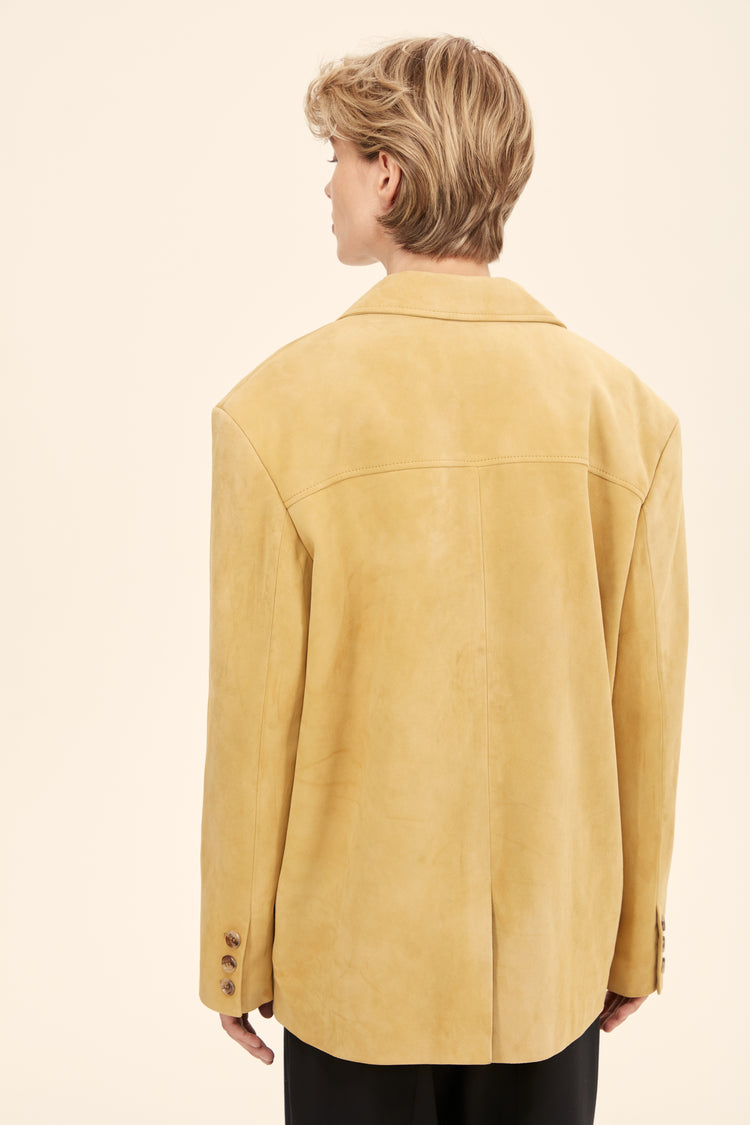 Suede blazers ((Bon Voyage)), mustard