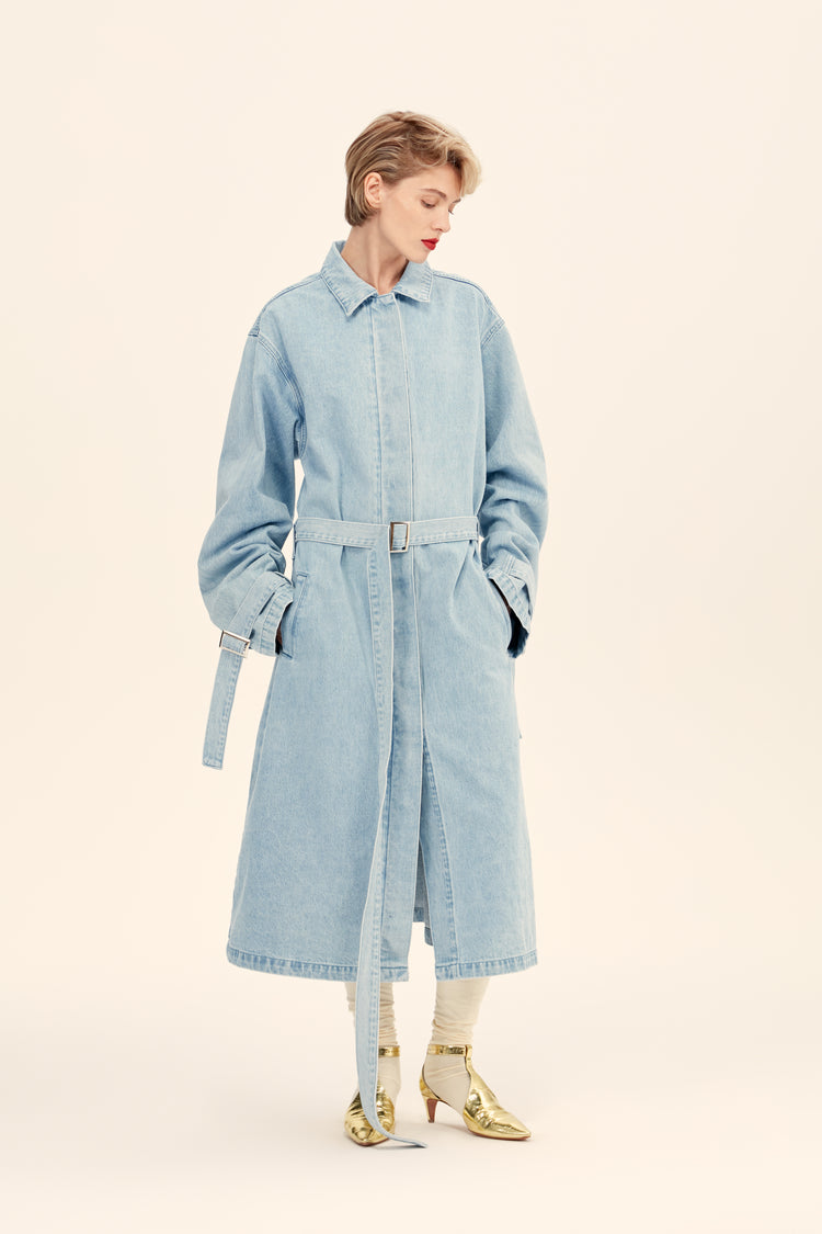 Trench dress ((Denim days)), blue
