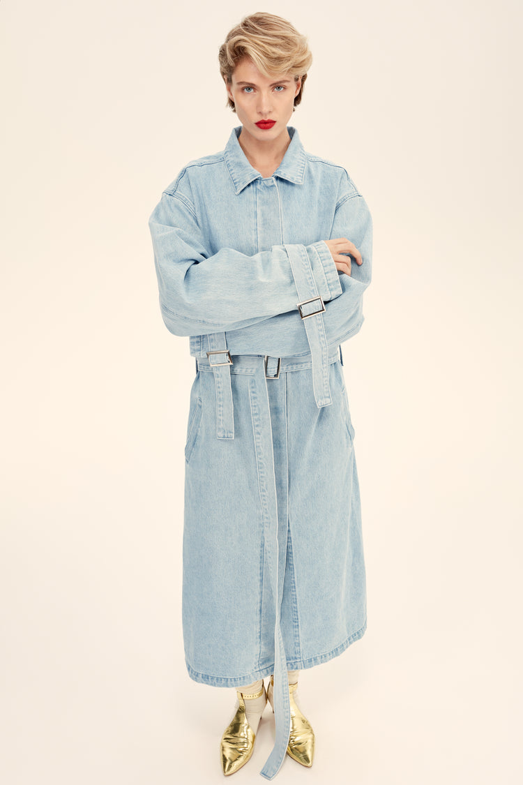 Trench dress ((Denim days)), blue