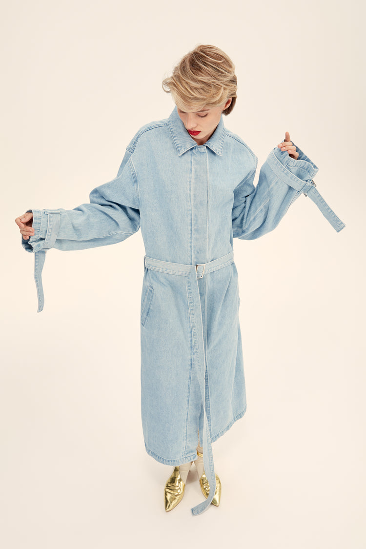 Trench dress ((Denim days)), blue