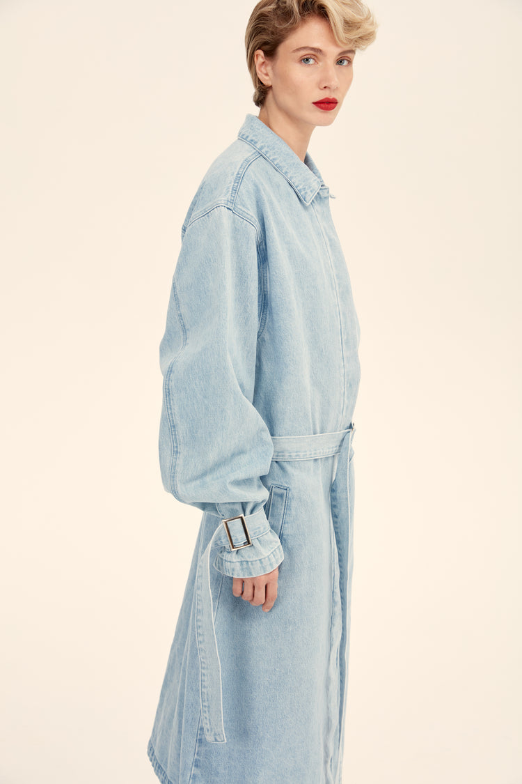 Trench dress ((Denim days)), blue