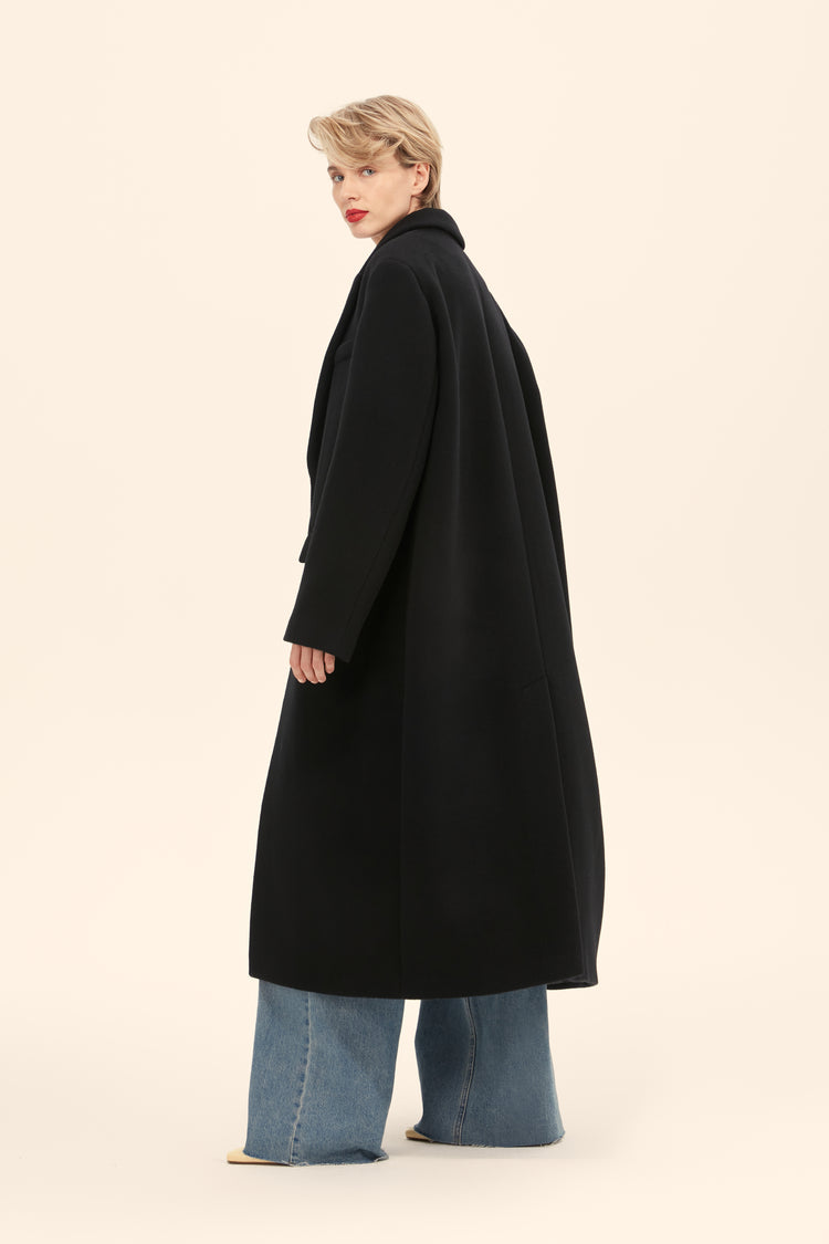 (((Classy))) oversized coat, black