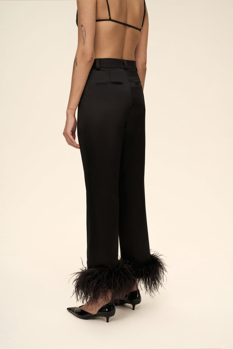 Feather pants (Little Party Never Killed Nobody), black