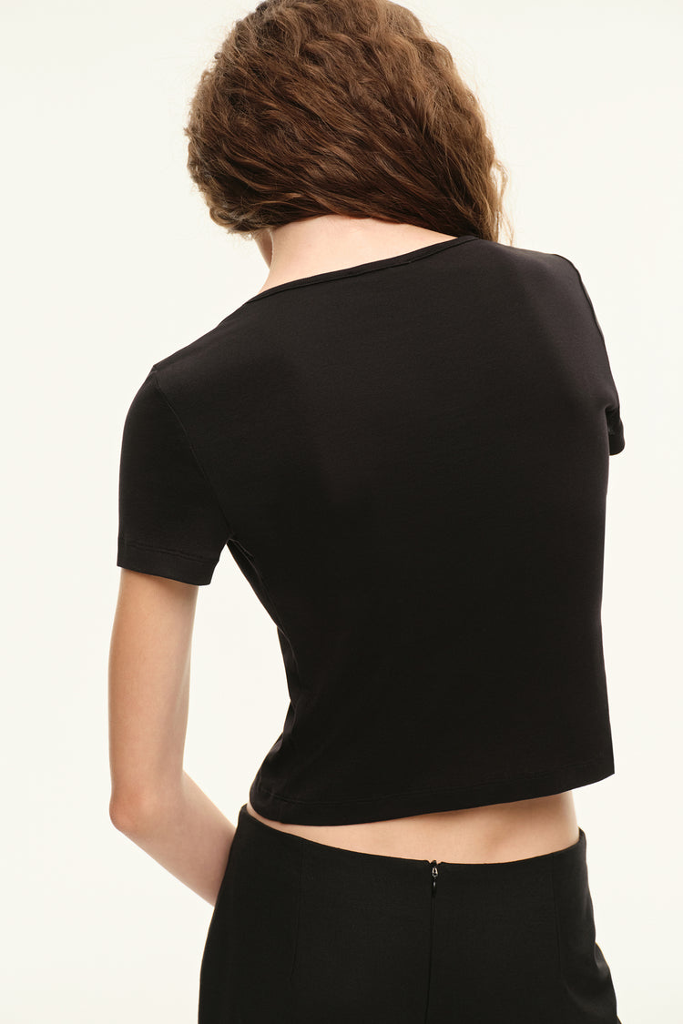 Cotton T-shirt (Short Story), black