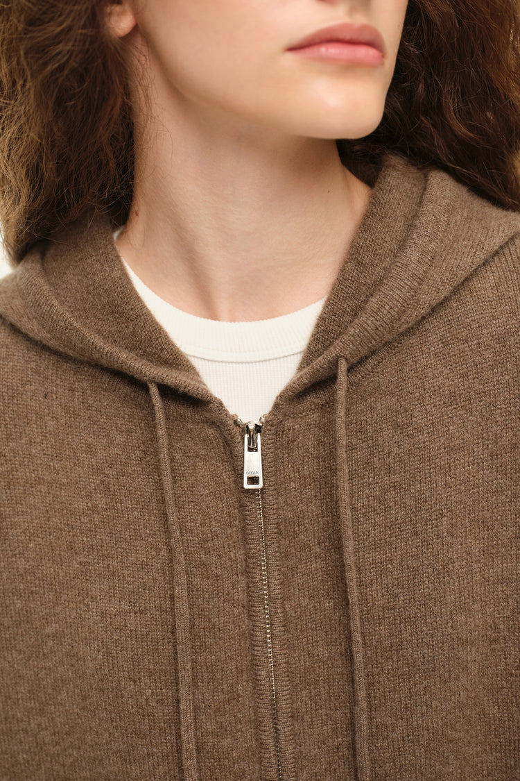Cashmere hoodie ((Nothing Extra)), brown