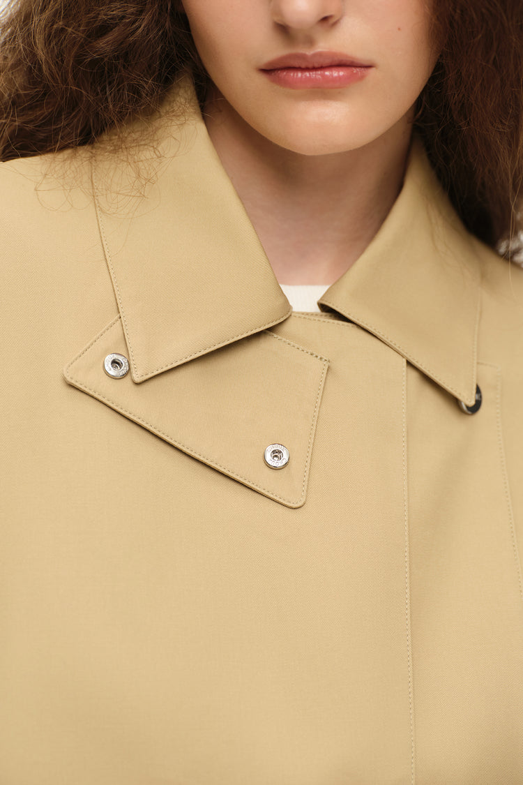 Cropped trench coat (((The Love Letter))), beige