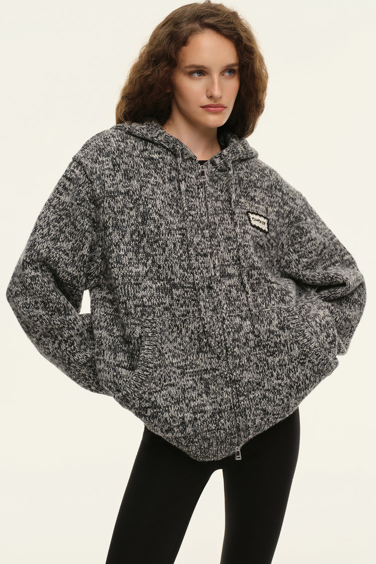 Hoodie with zip ((Just comfy)), black and white