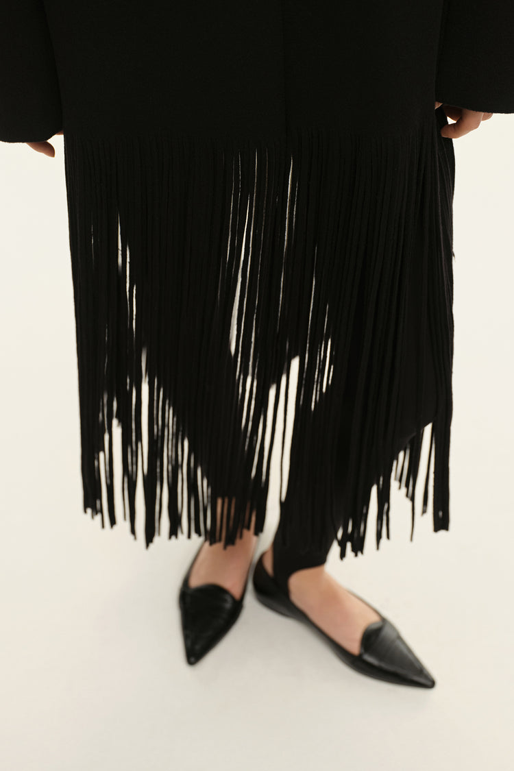 Fringed coat (((Wild West World))), black