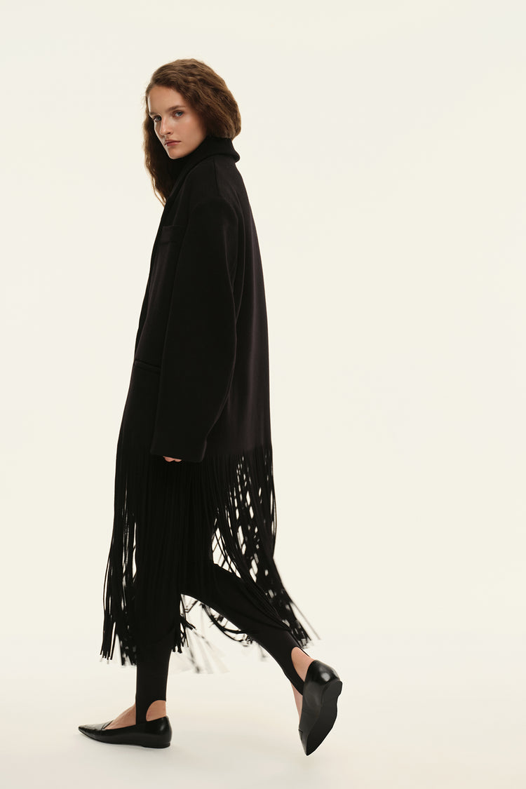 Fringed coat (((Wild West World))), black