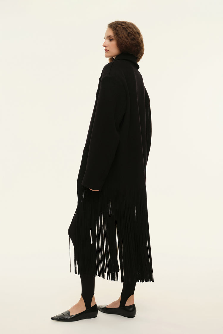 Fringed coat (((Wild West World))), black