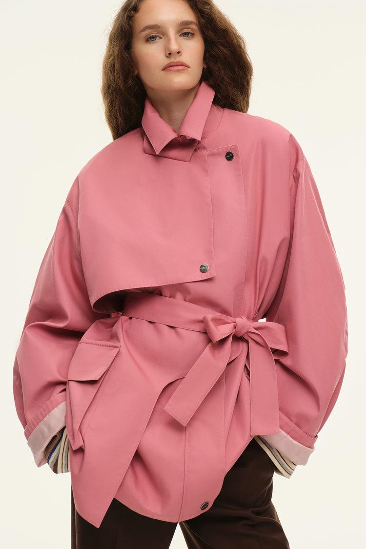 Cropped trench coat (((The Love Letter))), dusty pink