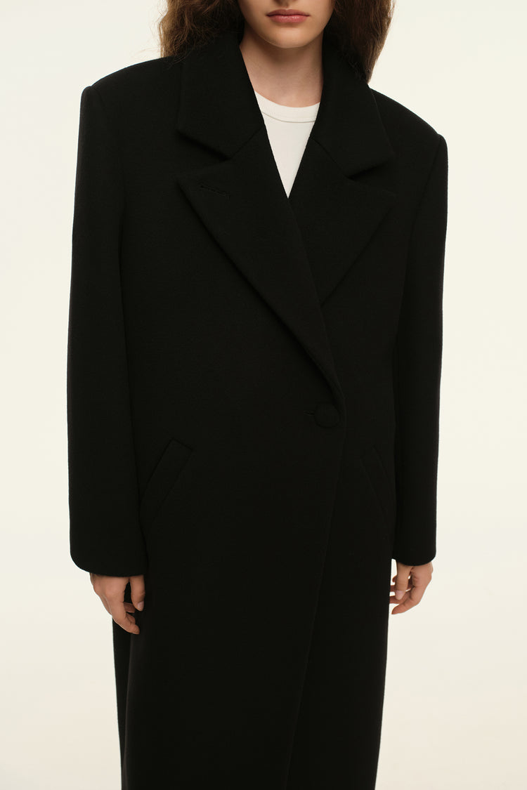 Straight cut coat (((Choux Base))), black
