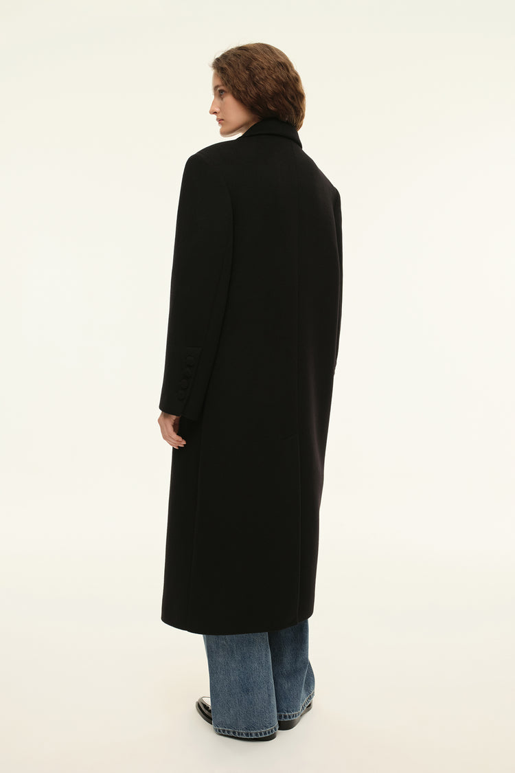 Straight cut coat (((Choux Base))), black