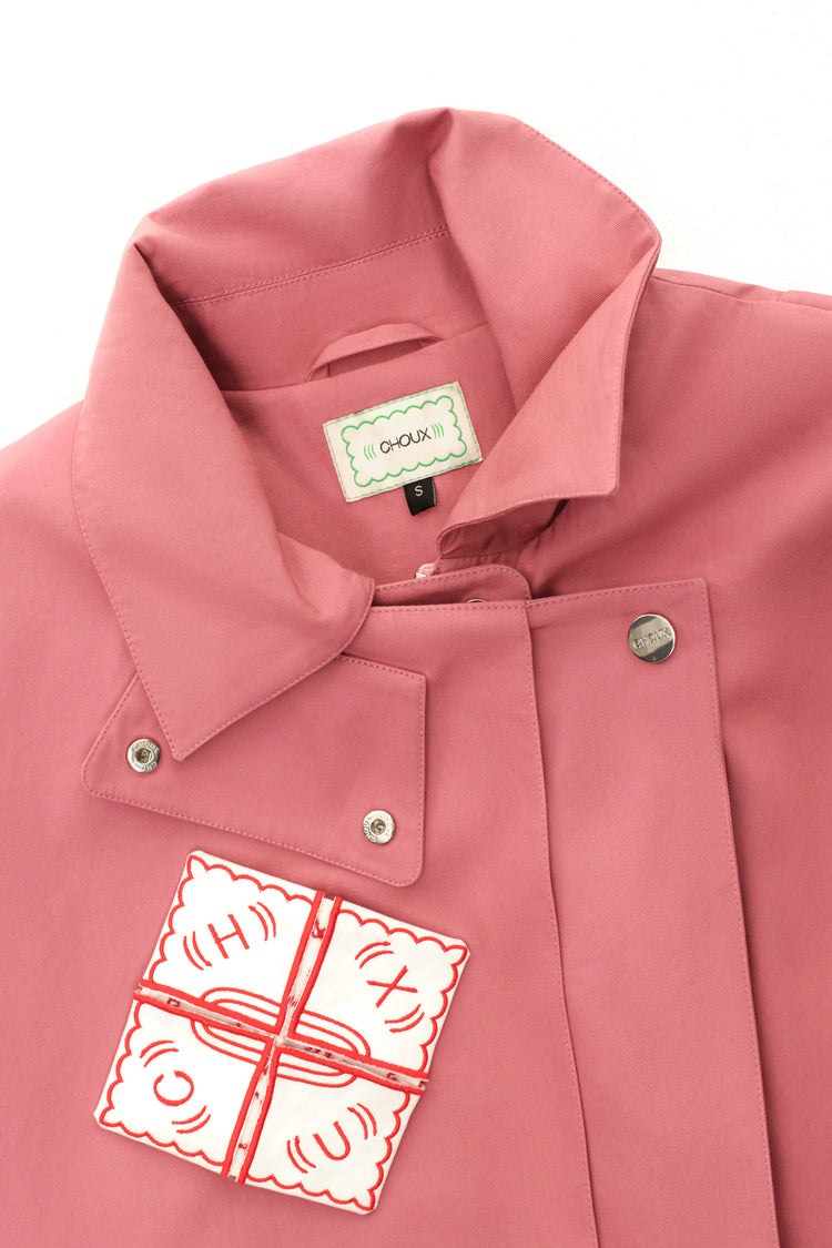 Cropped trench coat (((The Love Letter))), dusty pink