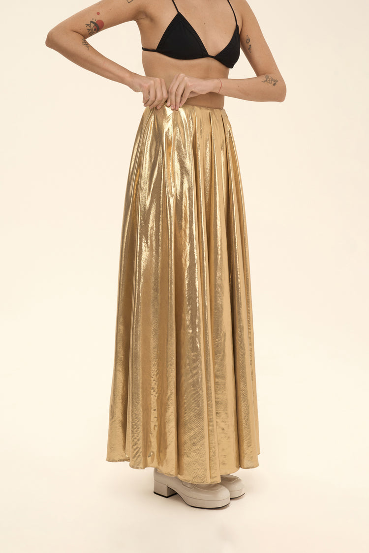 Maxi skirt (More fizzy wine, please), gold