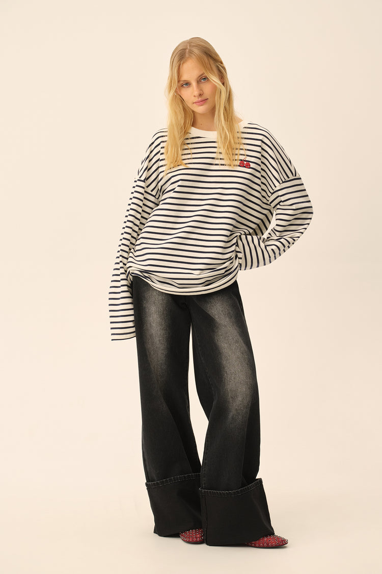 Jeans (Lapel - Turn), black