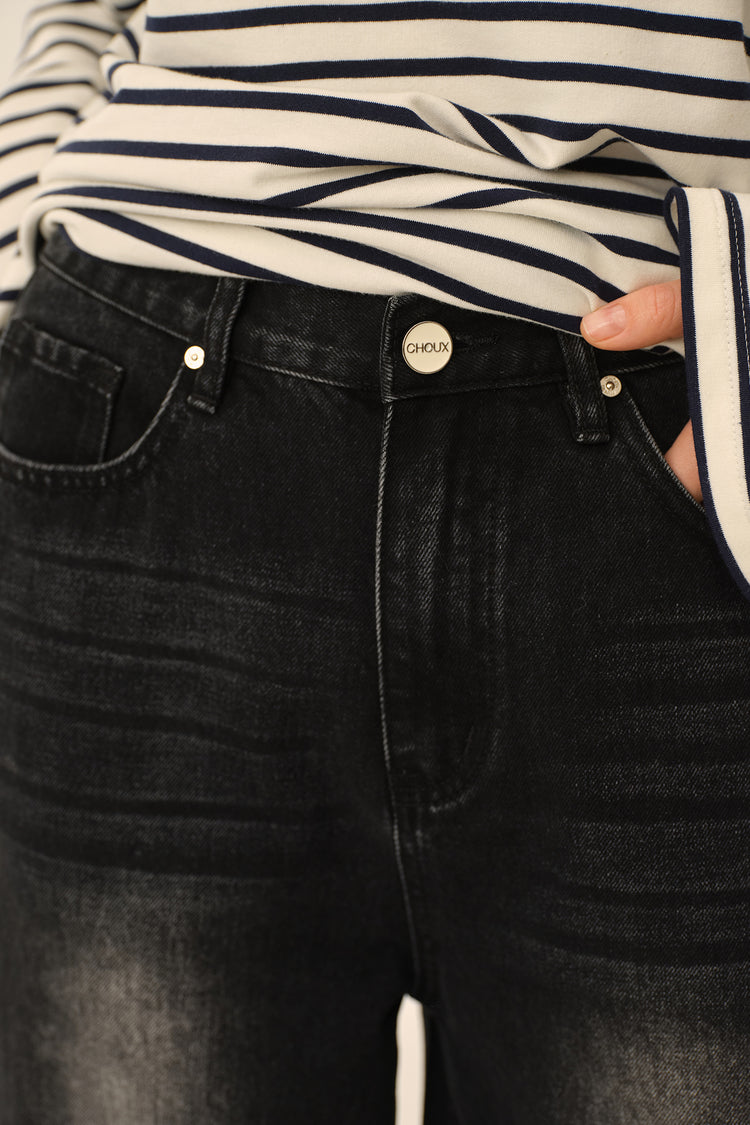 Jeans (Lapel - Turn), black