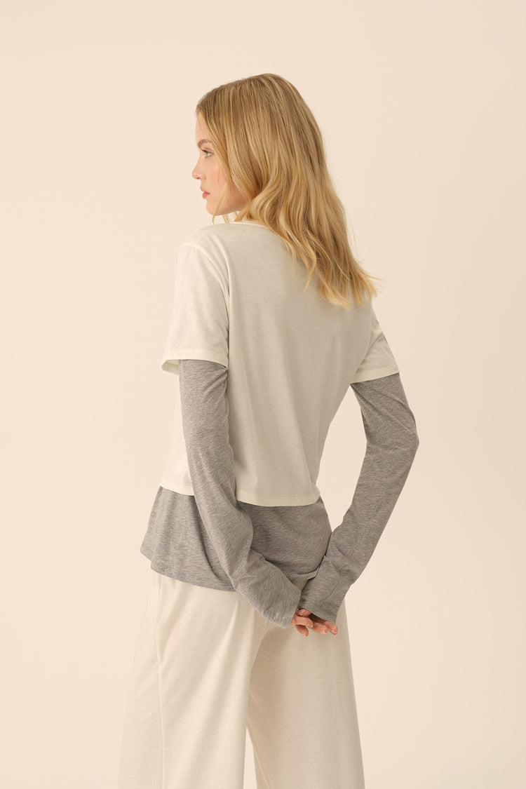 Longsleeve (Ballet princess), gray with milky