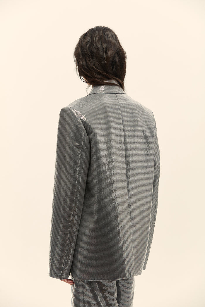 Paillettes jacket ((Star of the party)), grey