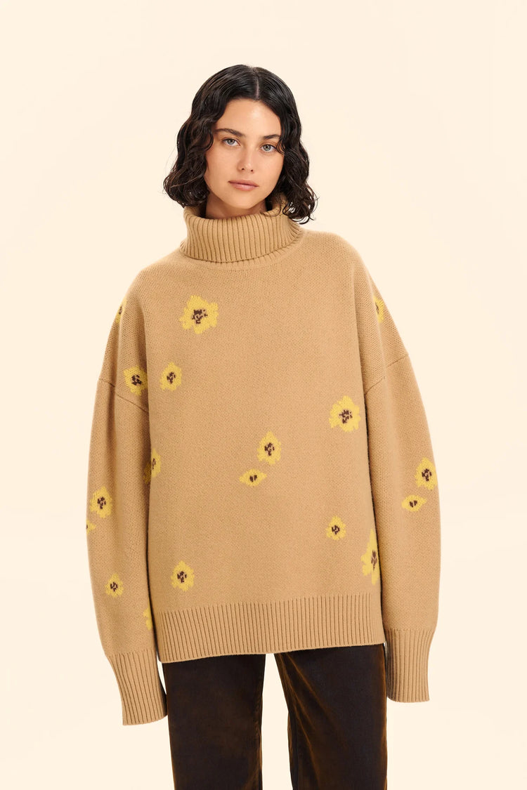 Turtleneck sweater ((I can buy myself flowers)), beige