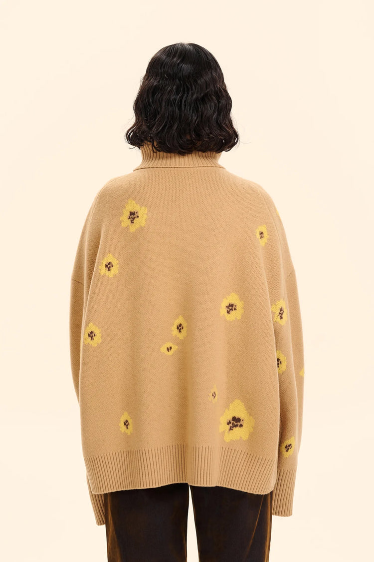 Turtleneck sweater ((I can buy myself flowers)), beige