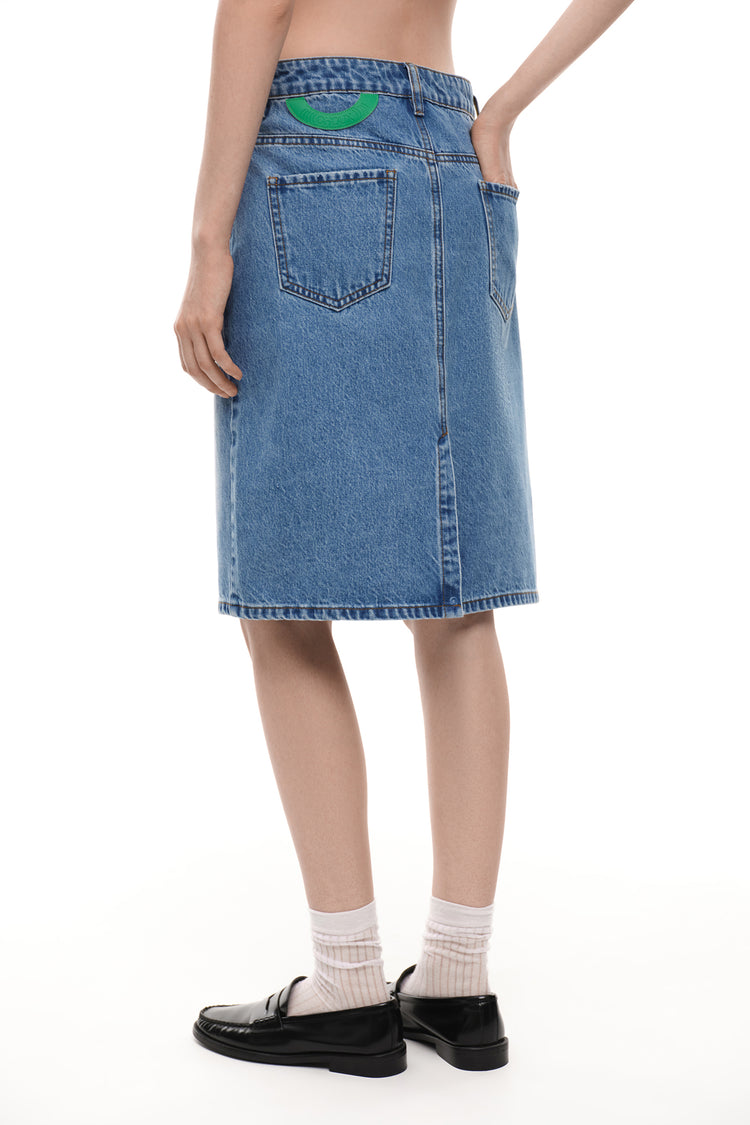Denim midi skirt (Shades of Cool), blue