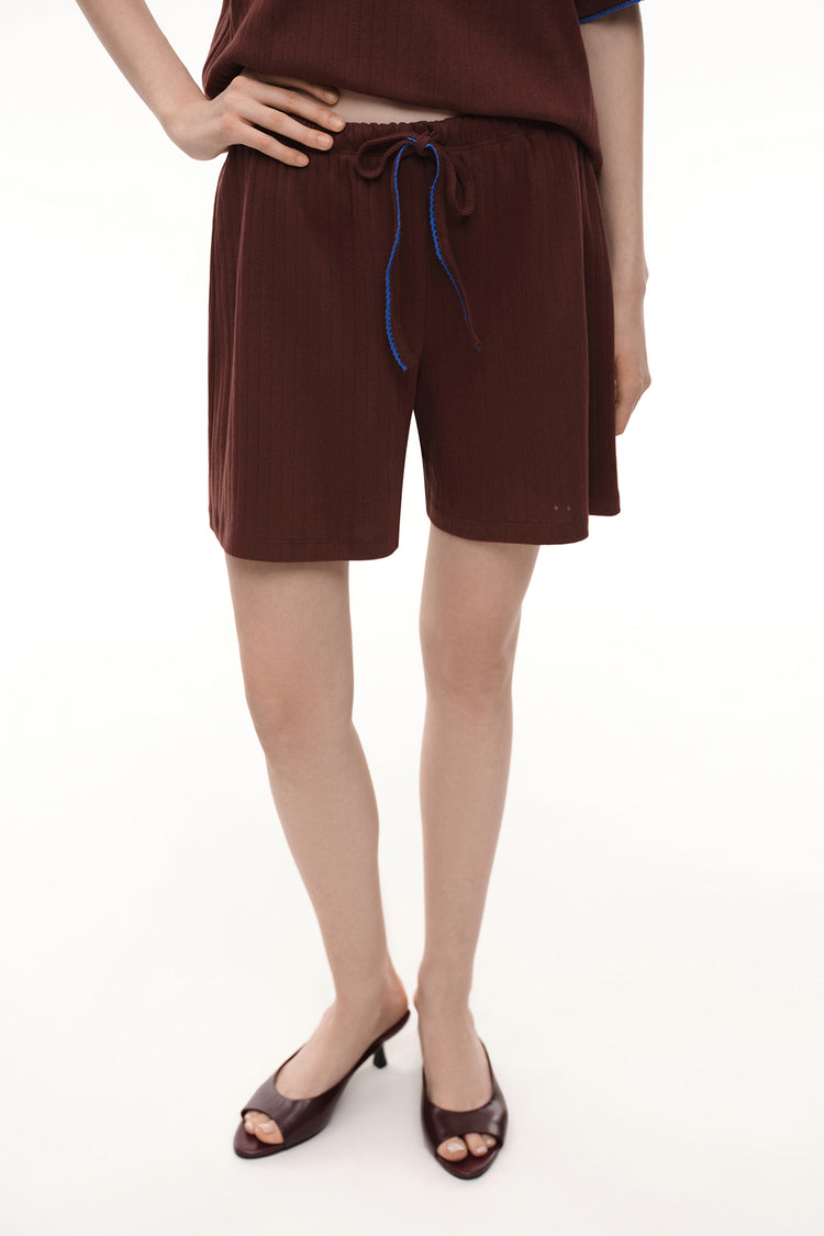 Cotton shorts (Ping-Pong Games), chocolate