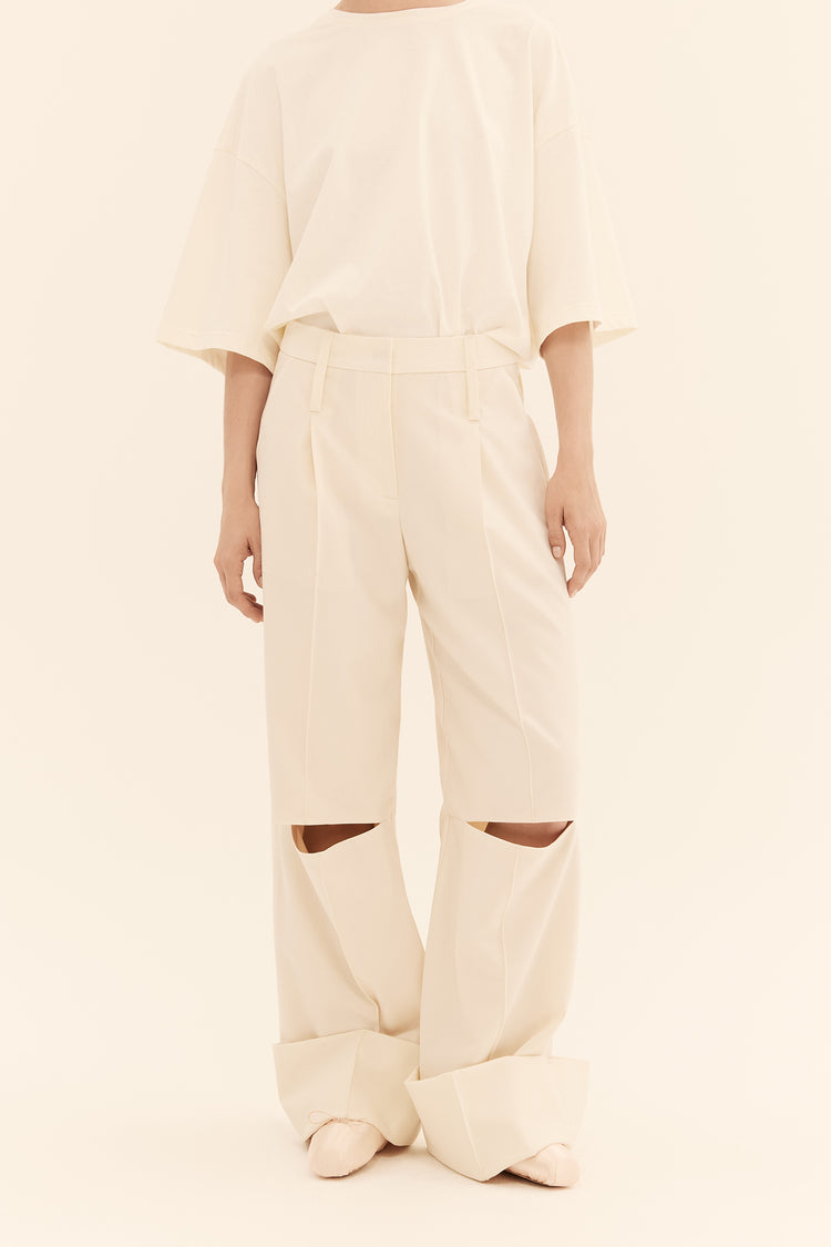(She Loved Grunge) trousers, milky
