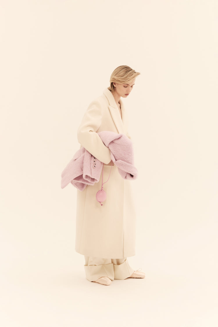 (((Classy))) oversized coat, milky white