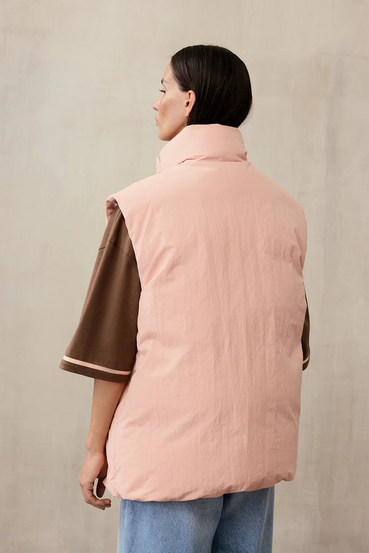 (((Sporty Spice))) puffer vest, pink