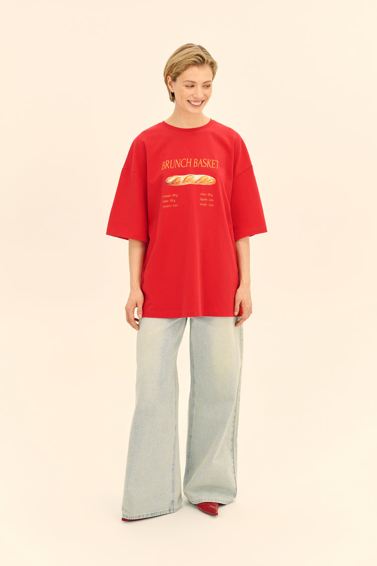 T-shirt (Baguette), red