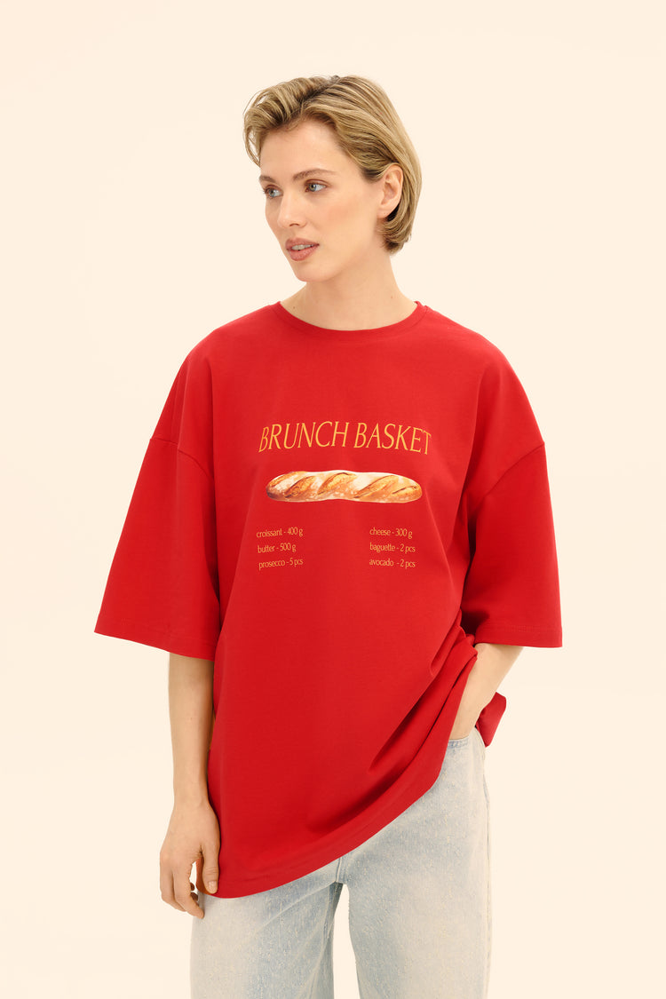 T-shirt (Baguette), red