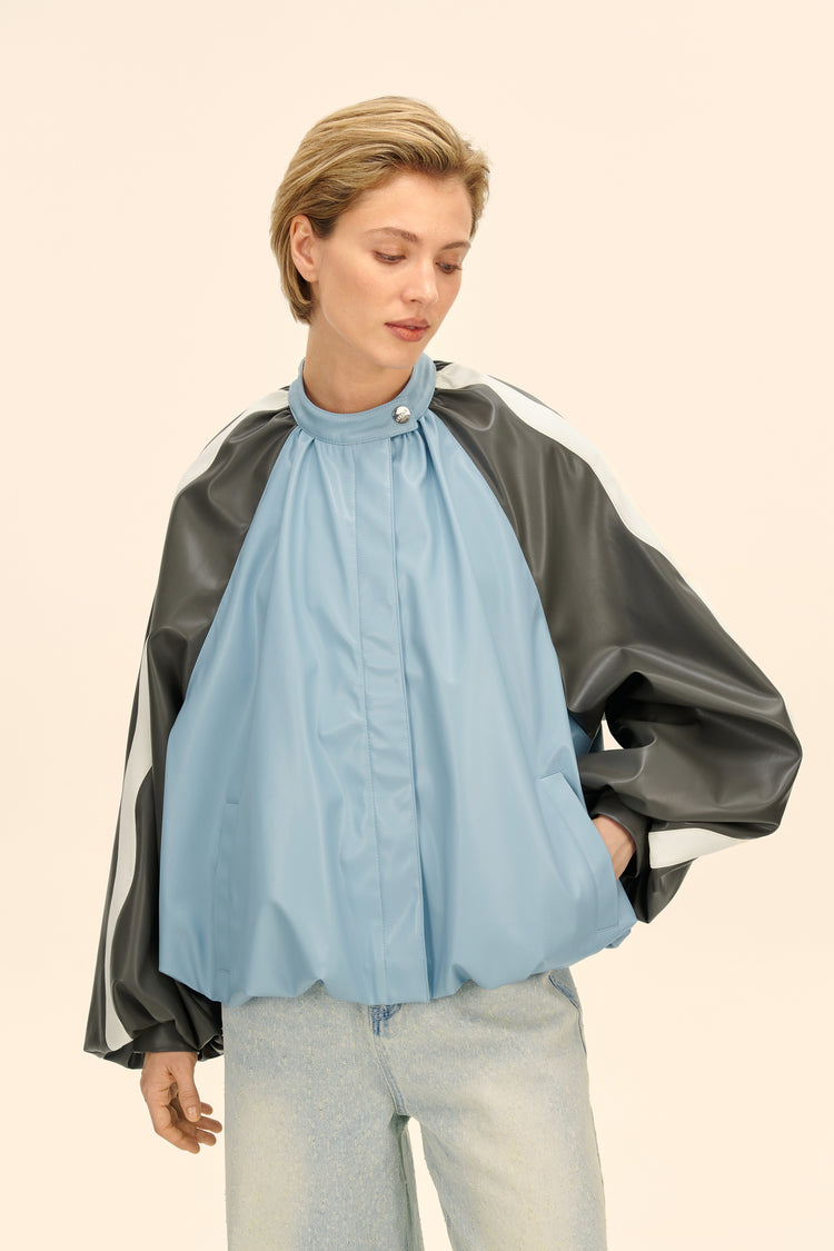 Eco-leather bomber (((Chups))), blue