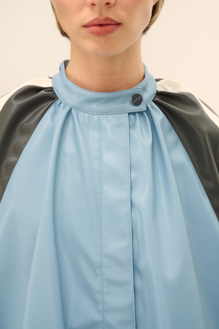 Eco-leather bomber (((Chups))), blue