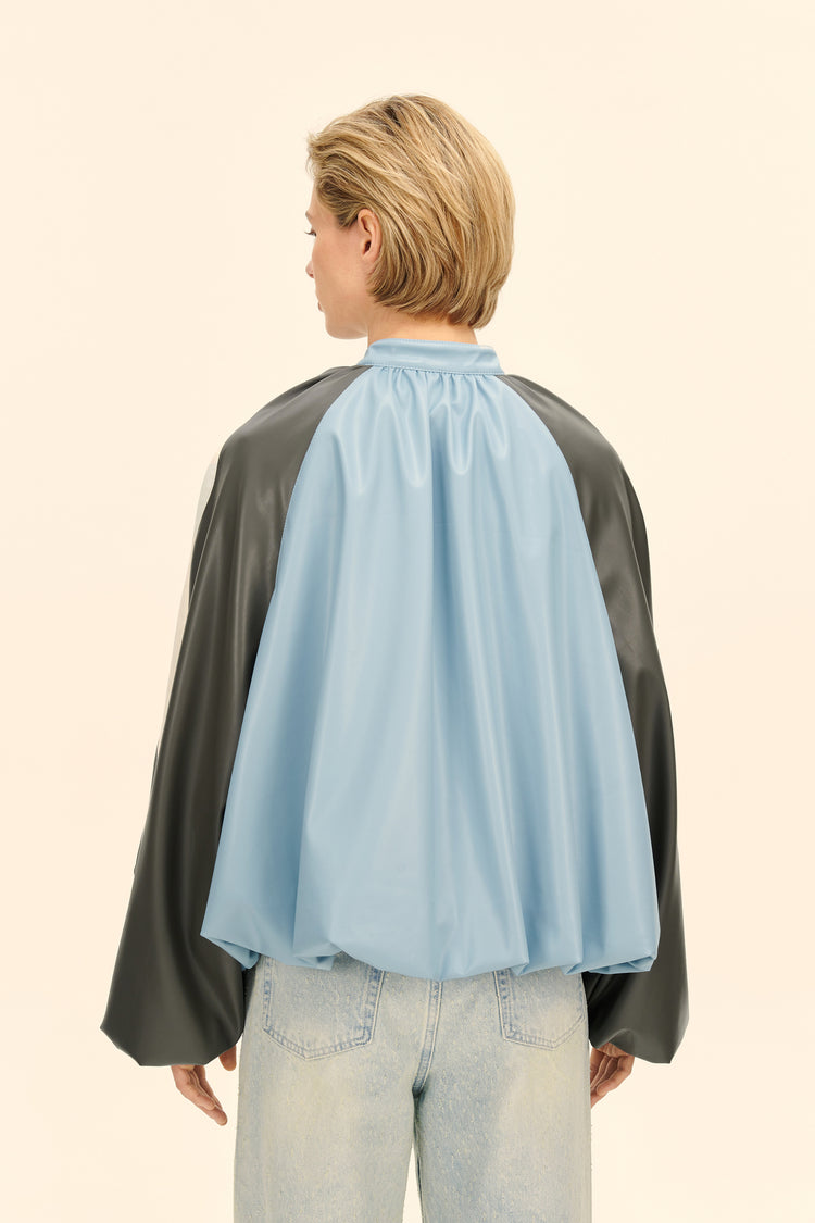Eco-leather bomber (((Chups))), blue