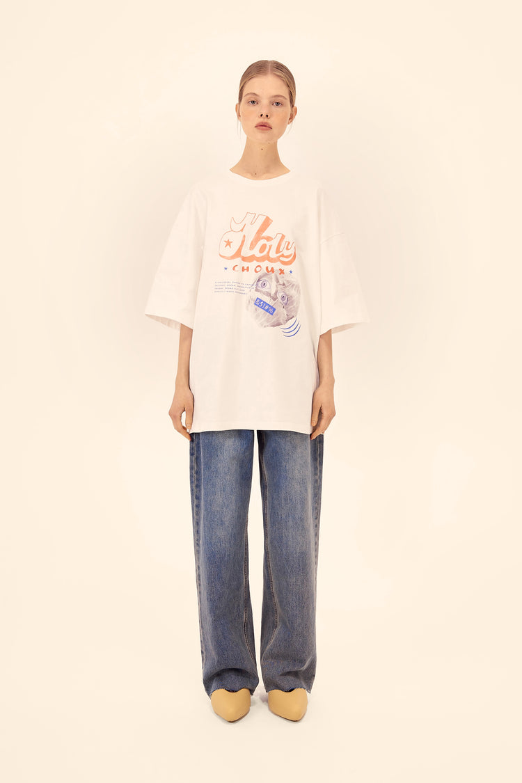 T-shirt (HOLY CHOUX), milky