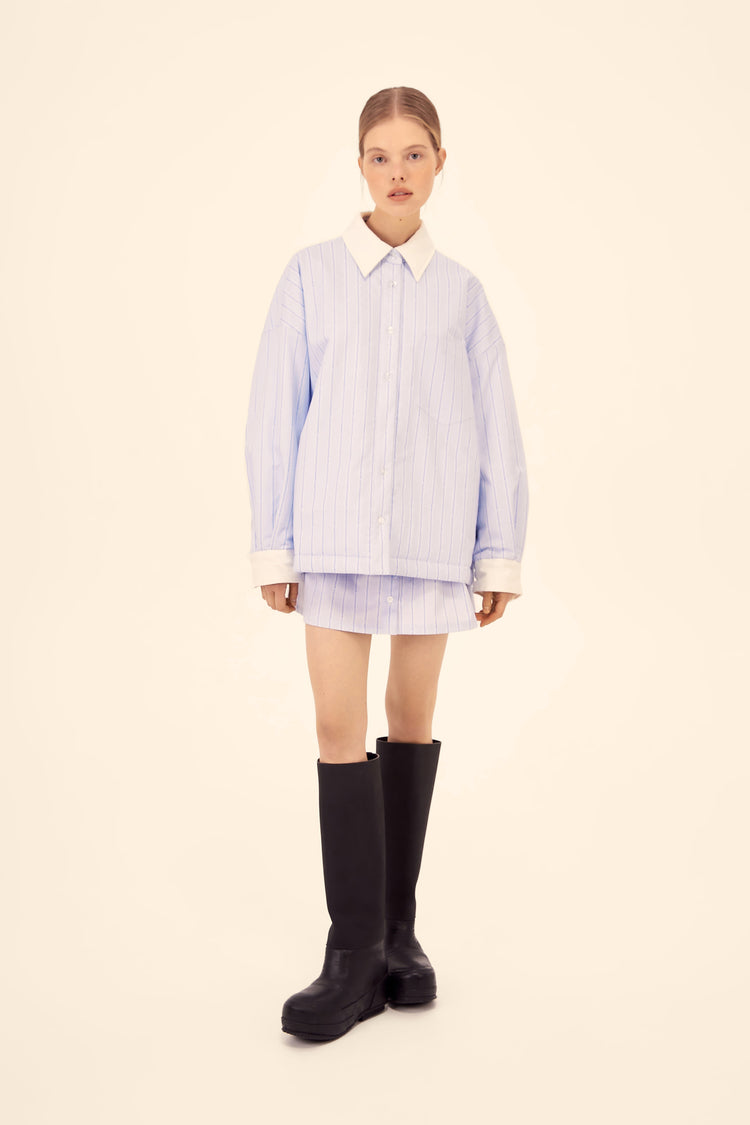 Padded shirt ((Officecore)), blue