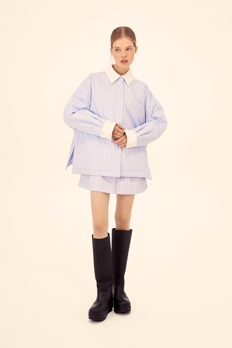 Padded shirt ((Officecore)), blue