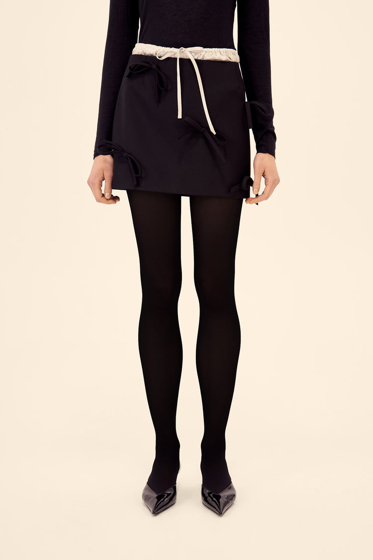 Mini skirt (And a bow on the side), black