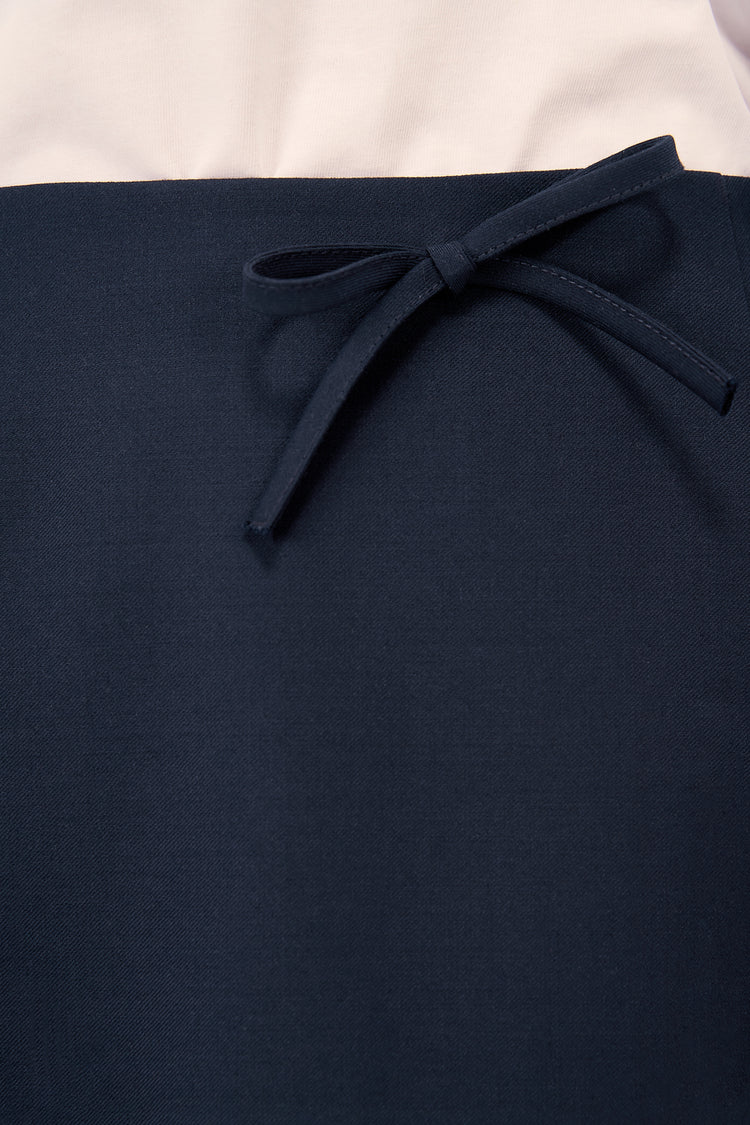 Mini skirt (And a bow on the side), dark blue