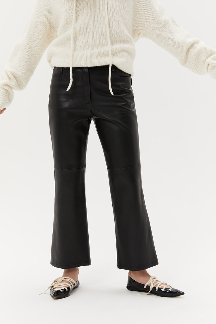 (Sexy Butt) leather trousers, black